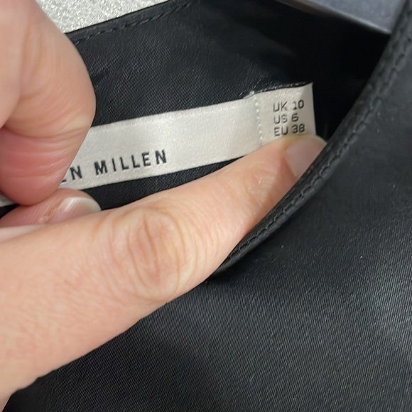 Karen Millen Sheath dress- black with print size 6 US - Picture 13 of 16